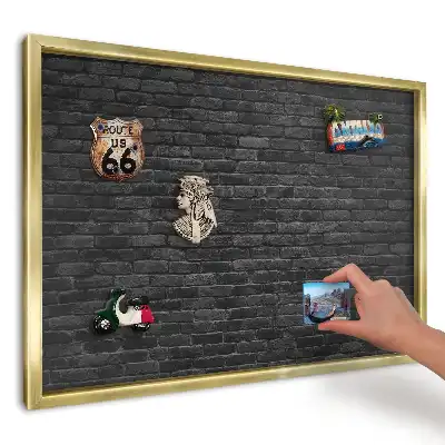 Panou din tablă pentru colecția de magneți Cărămidă brută neagră