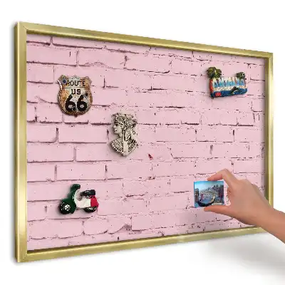 Tablă magnetică imprimată de perete Cărămidă roz netedă