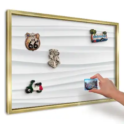 Tablă magnetică imprimată de perete Valuri albe armonioase