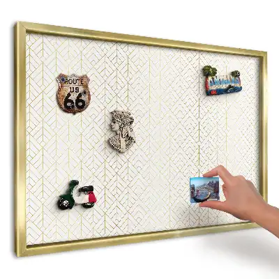 Tablă magnetică imprimată de perete Geometrie strălucitoare și delicată