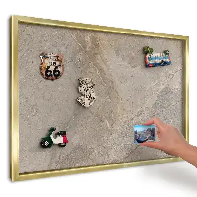 Panou din tablă pentru colecția de magneți Model subtil de piatră bej