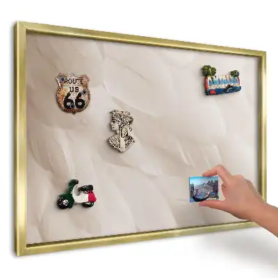 Panou din tablă pentru colecția de magneți Eleganța penelor crem
