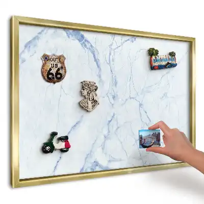 Panou din tablă pentru colecția de magneți Marmură albastră elegantă