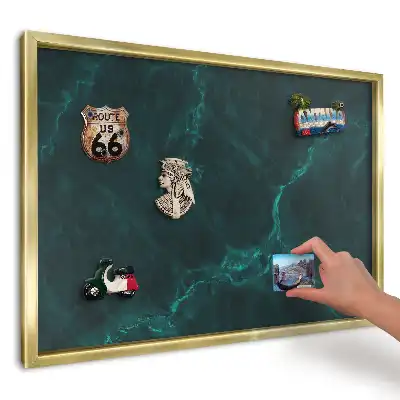 Tablă magnetică imprimată de perete Marmură verde închis