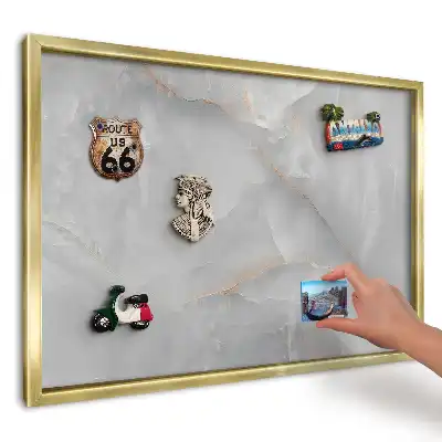 Tablă magnetică imprimată de perete Minimalism gri-portocaliu