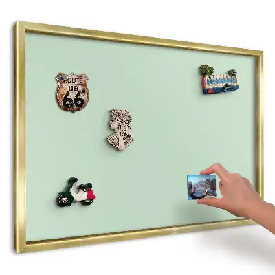 Tablă magnetică imprimată de perete Minimalism verde pastelat, luminozitate