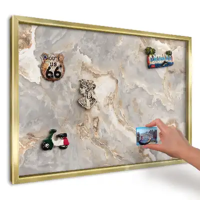 Panou din tablă pentru colecția de magneți Bej și gri abstract