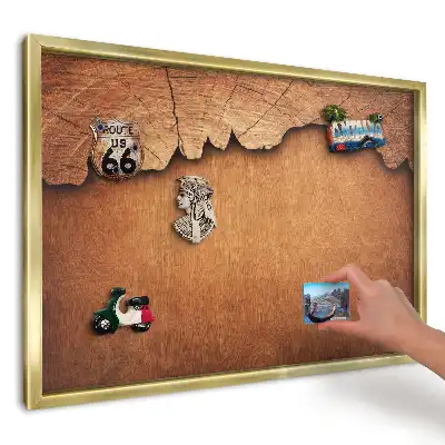 Panou din tablă pentru colecția de magneți Textură lemn maro cald