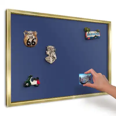 Tablă magnetică imprimată de perete Albastru marin intens minimalist