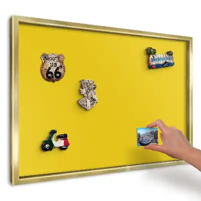 Tablă magnetică imprimată de perete Suprafață galbenă energică