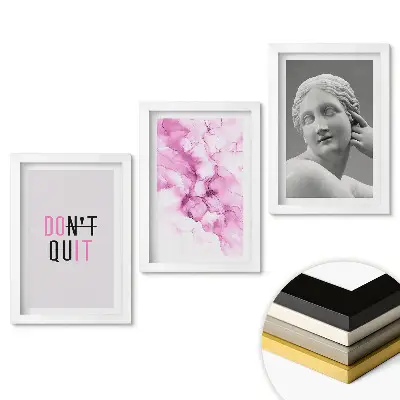 Set de tablouri pentru living Motivație, artă și frumusețe