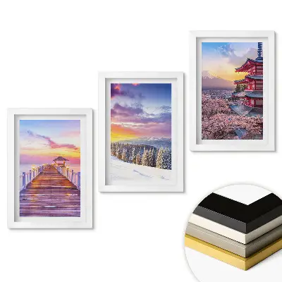 Set de 3 tablouri decorative pentru dormitor cu peisaje pitorești