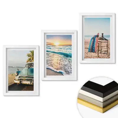 Set de tablouri pentru living Amintiri dintr-o vacanță la mare
