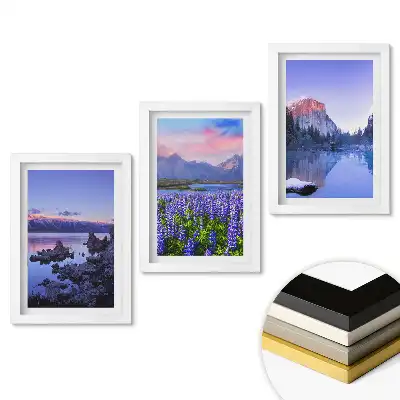 Set de 3 tablouri pentru dormitor cu peisaje naturale la diferite momente ale zilei