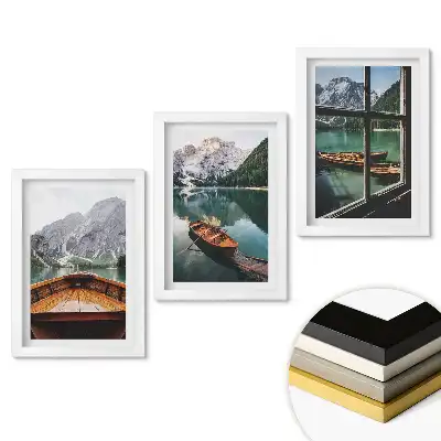 Set tablouri pentru living cu peisaj de munte și apă