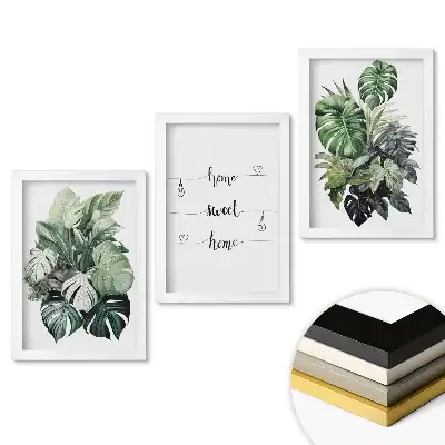 Set 3 tablouri pentru dormitor O oază verde