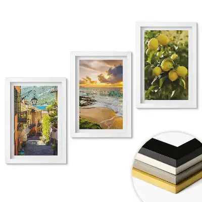 Set 3 tablouri pentru dormitor cu peisaje naturale și arhitecturale