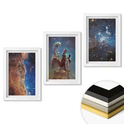 Set 3 tablouri pentru dormitor cu design Frumusețe cosmică