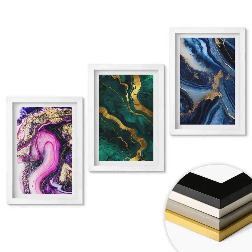 Set de tablouri pentru living Colecție de artă abstractă