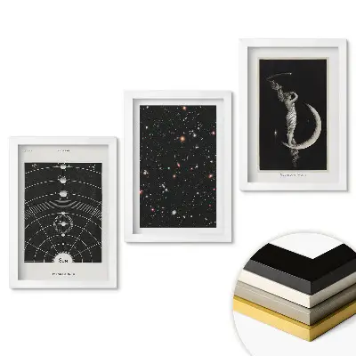 Set 3 tablouri pentru dormitor Inspirații cosmice și secretele universului