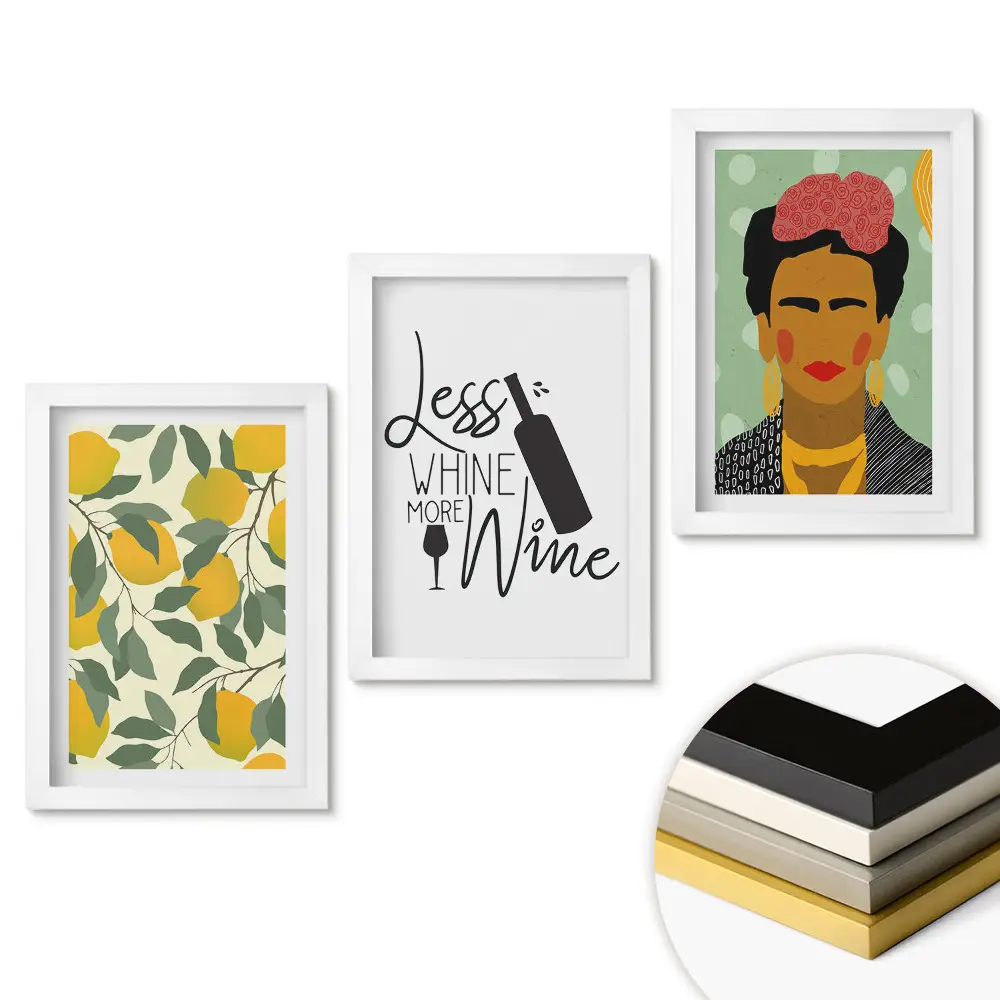 Set tablouri pentru living O combinație creativă de artă și vin
