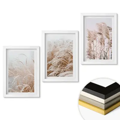Set de tablouri pentru living Ierburi delicate în nuanțe pastelate