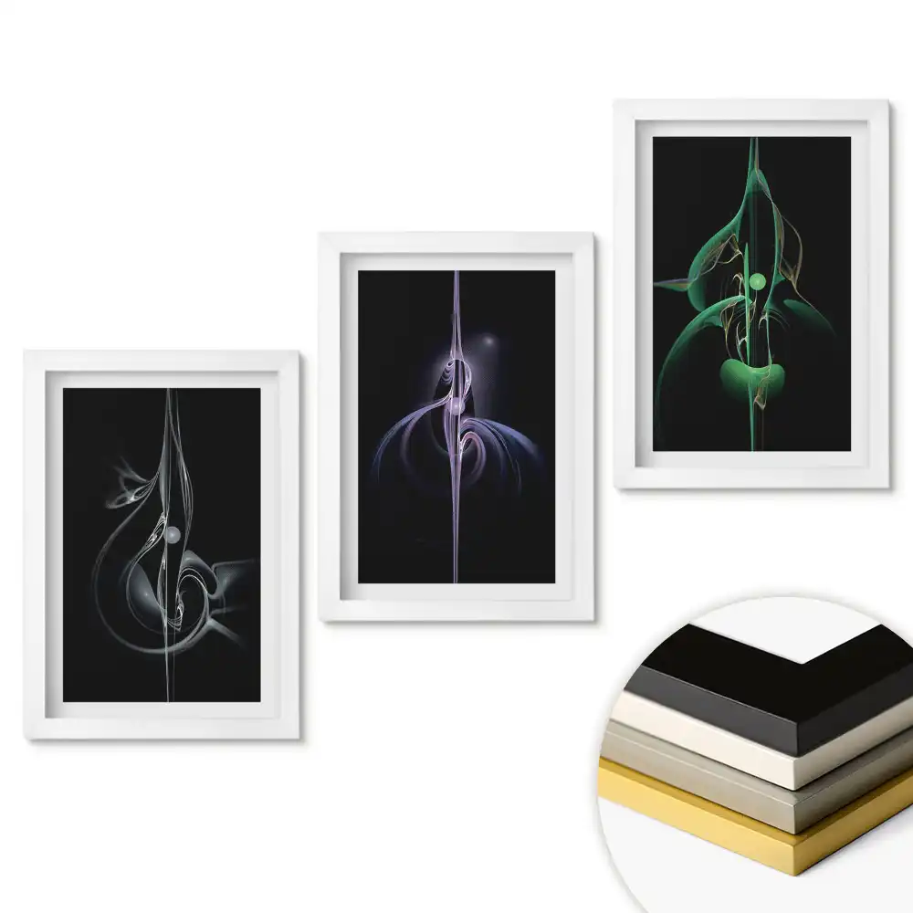 Set tablouri pentru living Abstracțiuni muzicale în întuneric