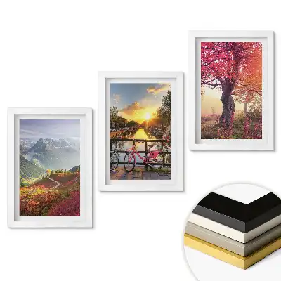 Set 3 tablouri cu peisaje naturale uimitoare în rame