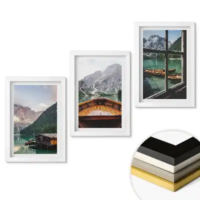 Set tablouri pentru living cu vederi pitorești ale lacurilor de munte