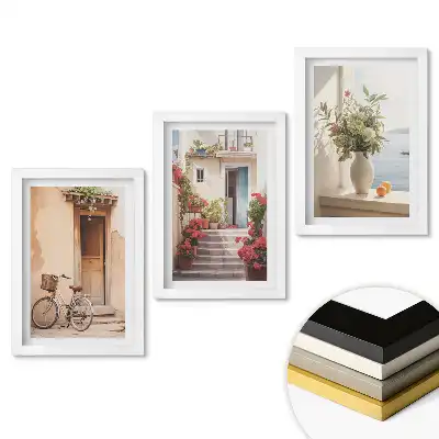 Set tablouri pentru living Vederi fermecătoare în culori pastelate