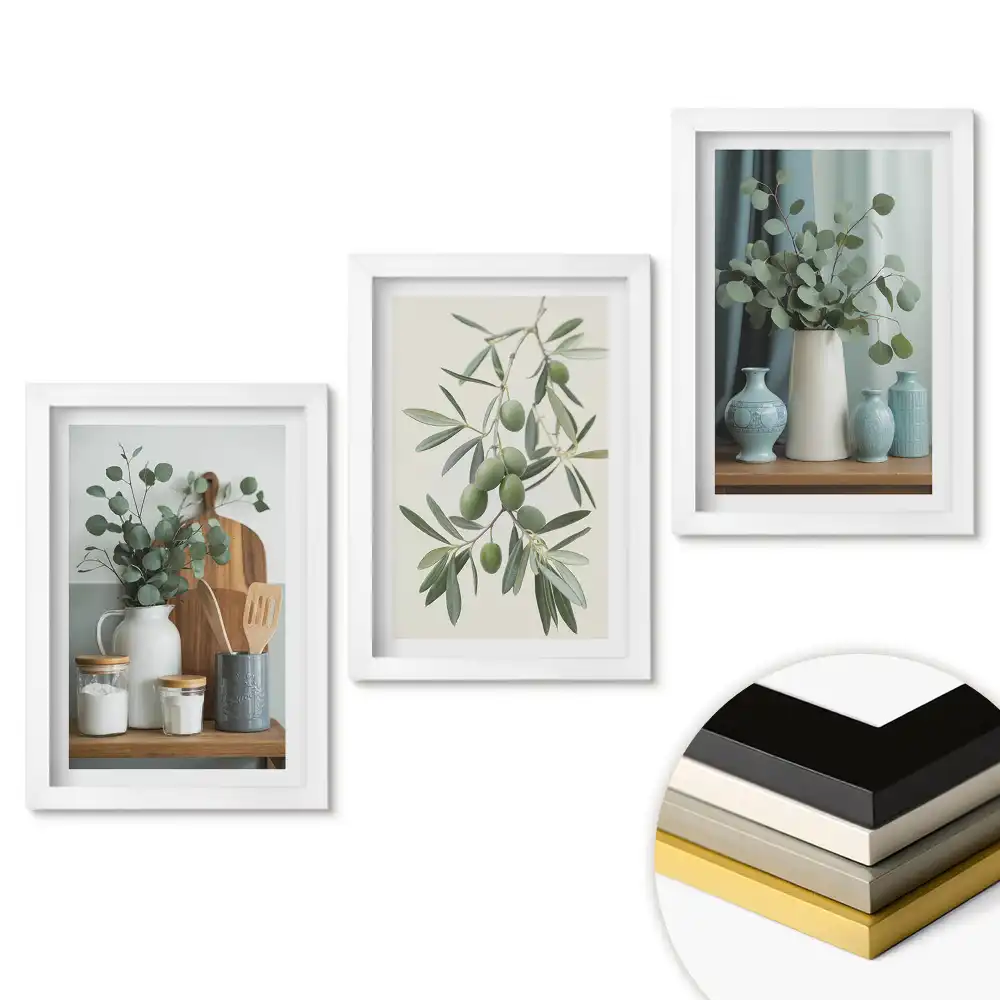 Set 3 tablouri decorative pentru dormitor cu design modern