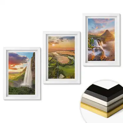 Set de 3 tablouri pentru dormitor cu peisaje naturale