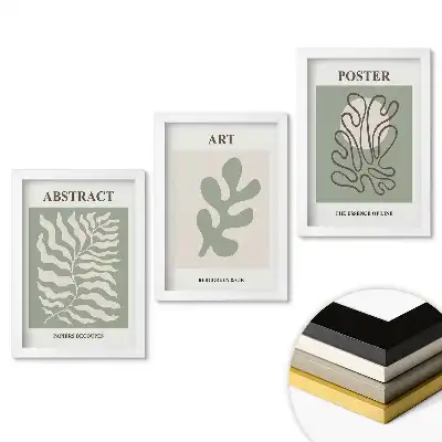 Set de tablouri pentru living cu grafică modernă și forme abstracte