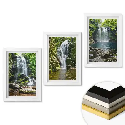 Set de 3 tablouri pentru dormitor cu peisaj natural cu cascade