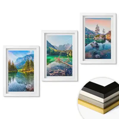 Set de tablouri pentru living cu peisaje pitorești de munte și apă