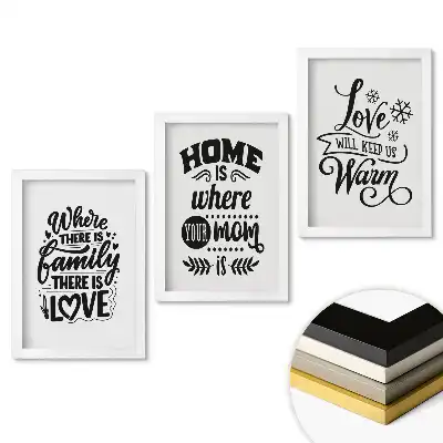 Set tablouri pentru living Căldură și dragoste acasă