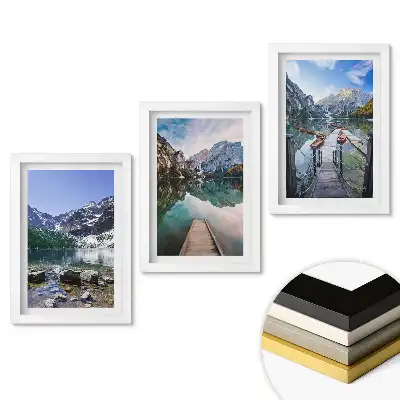 Set de 3 tablouri pentru dormitor cu peisaje montane și lacuri
