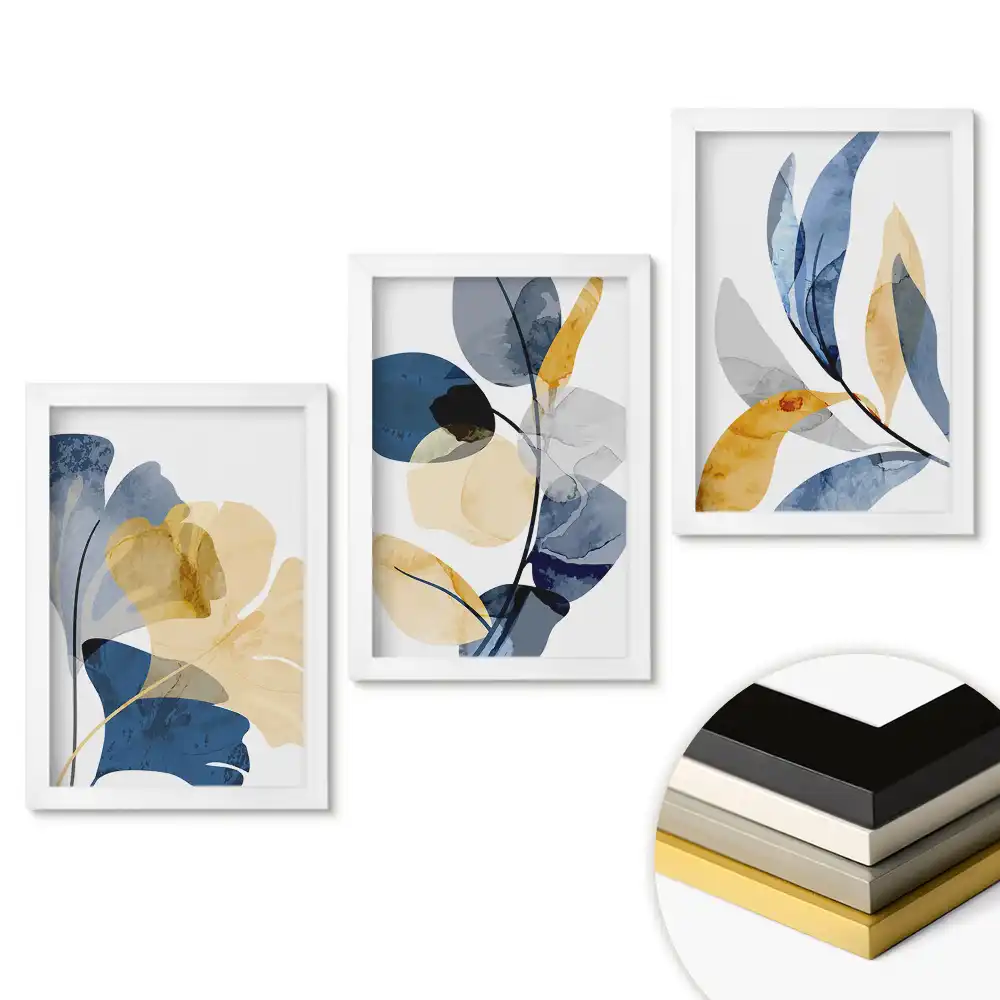 Set de tablouri pentru living Inspirații florale în stil modern