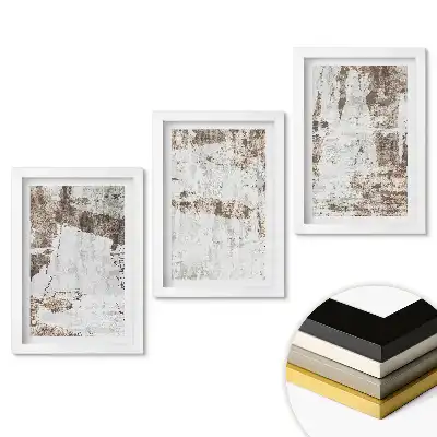 Set de tablouri pentru living cu compoziții abstracte în culori neutre