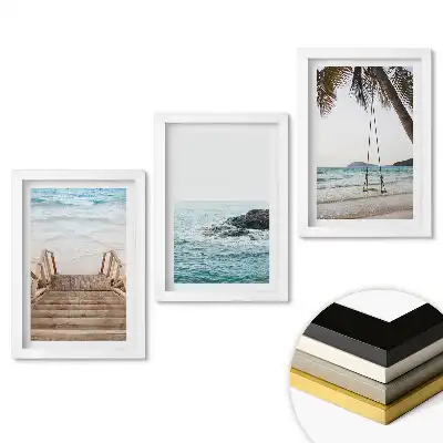 Set 3 tablouri pentru dormitor cu peisaje de coastă