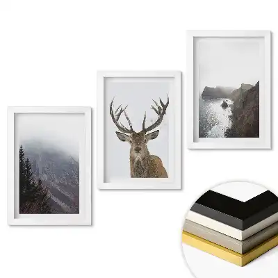 Set de 3 tablouri pentru dormitor cu tematică natură în trei versiuni
