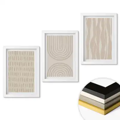 Set de tablouri pentru living cu modele minimaliste în culori discrete