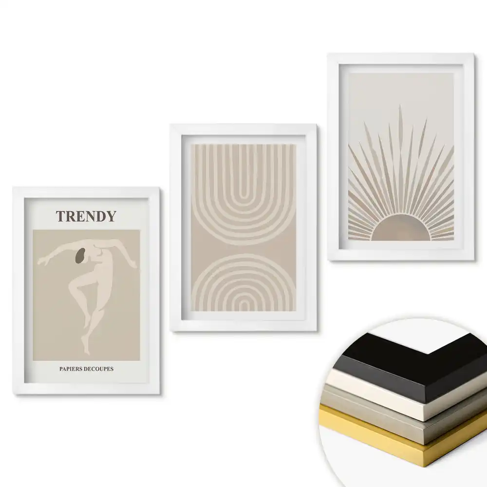 Set de tablouri pentru living cu design minimalist modern