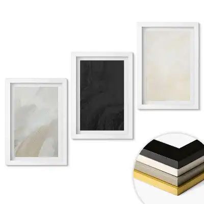 Set de tablouri pentru living cu compoziții abstracte în culori discrete
