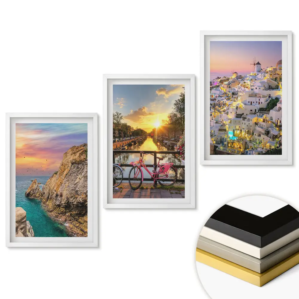 Set de tablouri pentru living cu peisaje pitorești