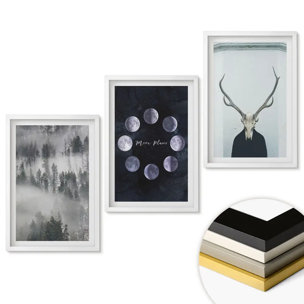 Set 3 tablouri pentru living Magia naturii și simbolurile misterioase