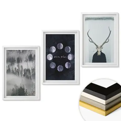 Set 3 tablouri pentru living Magia naturii și simbolurile misterioase