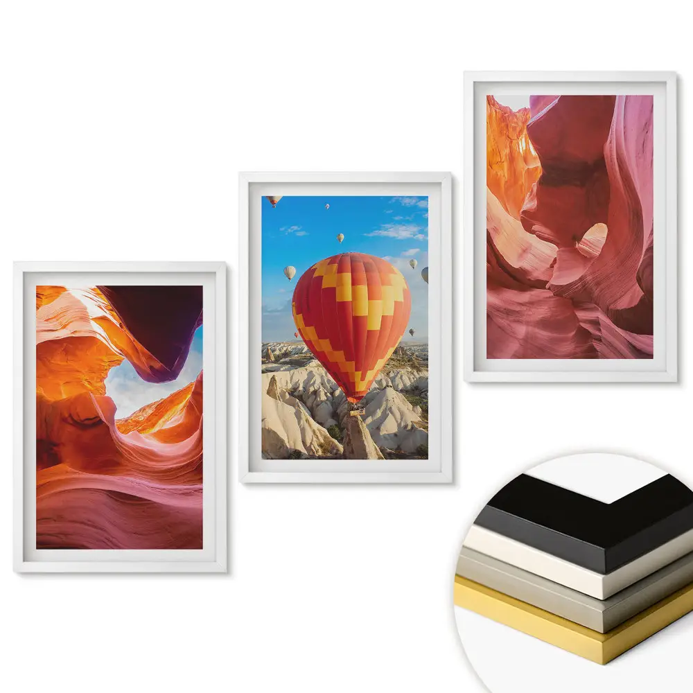 Set de tablouri pentru living Culorile naturii format din trei piese