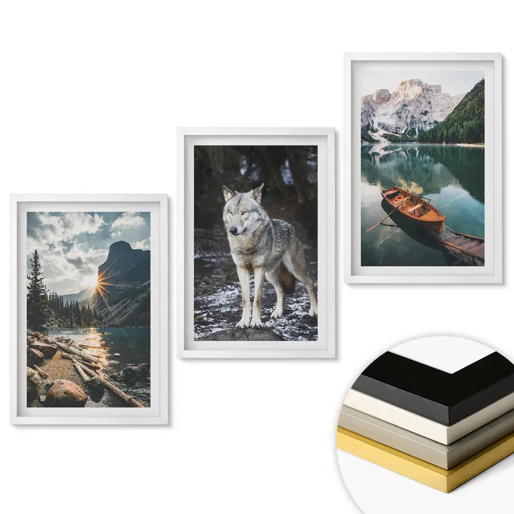 Set de 3 tablouri pentru living Frumusețea naturii