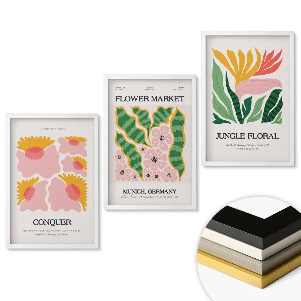 Set 3 tablouri pentru living Inspirații florale
